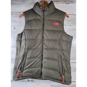The North Face 700 Women's Puffer Vest Jacket Outdoor Travel Green S Pre-owned
